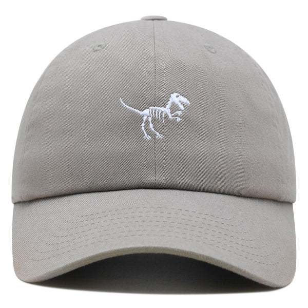 T-Rex Skeleton Premium Dad Hat Embroidered Baseball Cap Dinosaur Bone