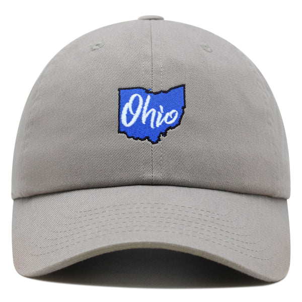 Ohio State Premium Dad Hat Embroidered Cotton Baseball Cap Map