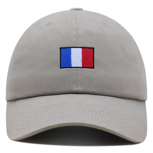 France Flag Premium Dad Hat Embroidered Cotton Baseball Cap Soccer