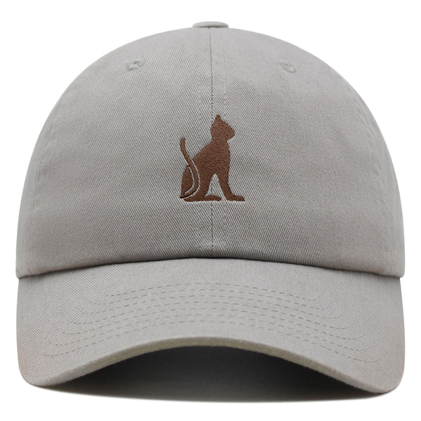 Egyptian Cat Premium Dad Hat Embroidered Cotton Baseball Cap Egyptian Hieroglyphs