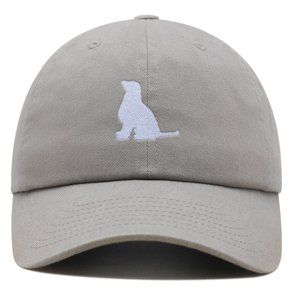 Golden Retriever Silhouette Premium Dad Hat Embroidered Cotton Baseball Cap Outline