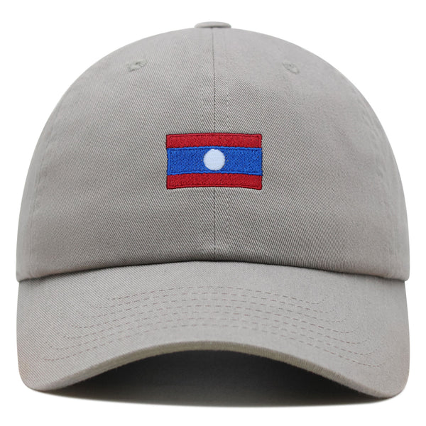 Laos Flag Premium Dad Hat Embroidered Cotton Baseball Cap Country Flag Series