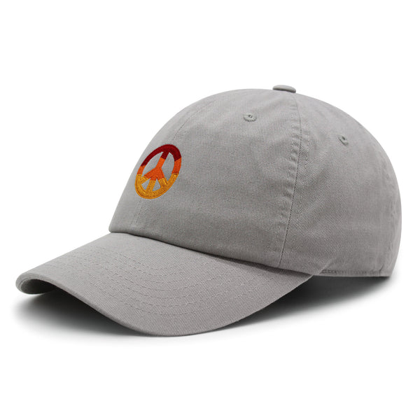 Peace Symbol Premium Dad Hat Embroidered Baseball Cap Hippie Logo