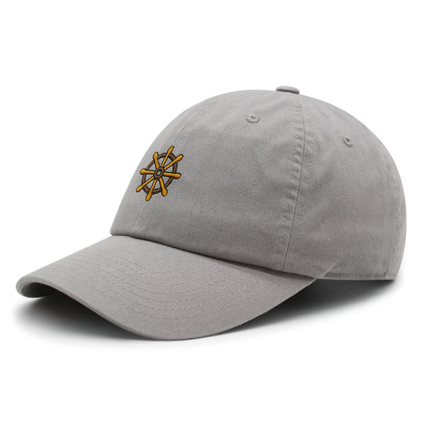 Boat Wheel Premium Dad Hat Embroidered Baseball Cap Ocean Ship Yatch