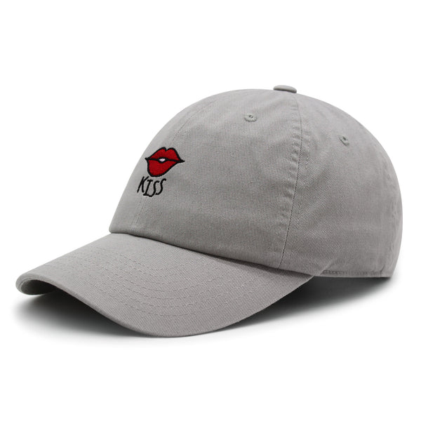 Kiss Lips Premium Dad Hat Embroidered Baseball Cap Love Red