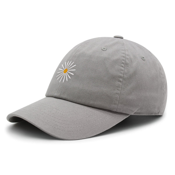 Daisy Premium Dad Hat Embroidered Baseball Cap Flower White