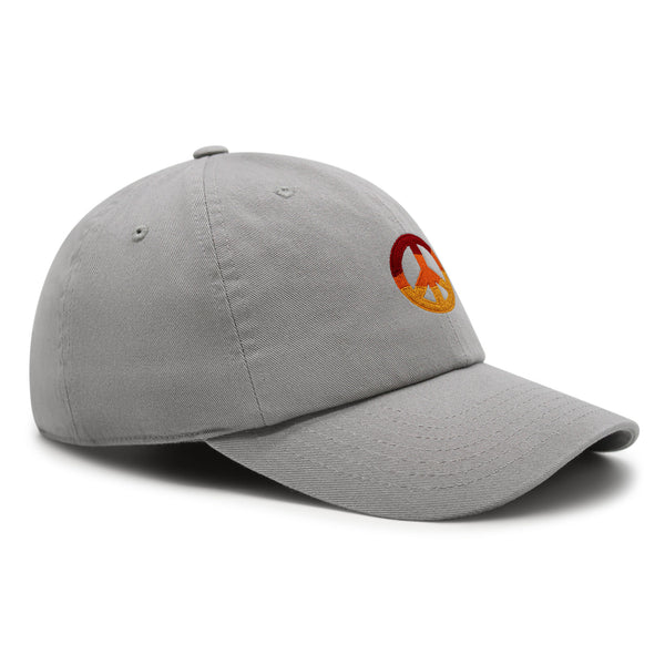 Peace Symbol Premium Dad Hat Embroidered Baseball Cap Hippie Logo