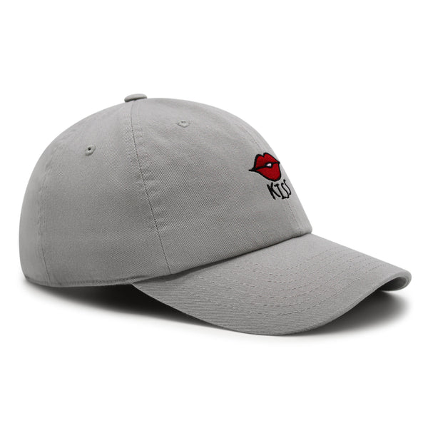 Kiss Lips Premium Dad Hat Embroidered Baseball Cap Love Red