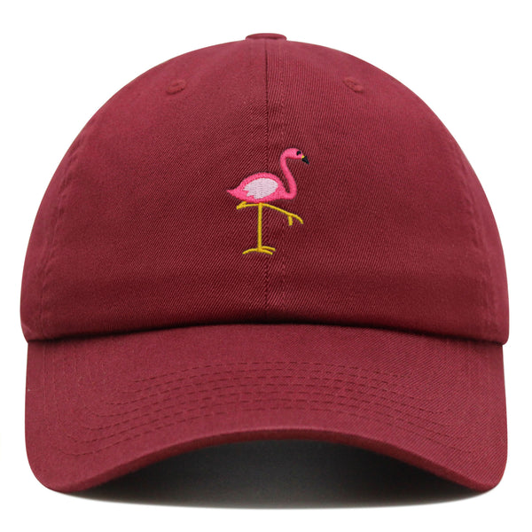 Flamingo Premium Dad Hat Embroidered Baseball Cap Bird Pink