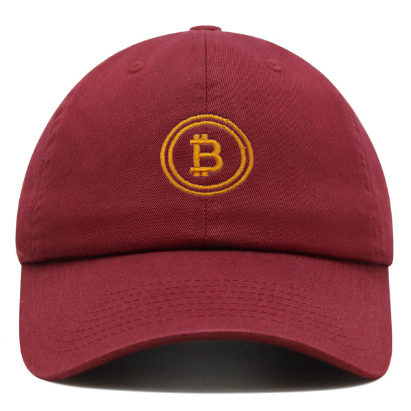 Bitcoin Premium Dad Hat Embroidered Baseball Cap Cryptocurrency