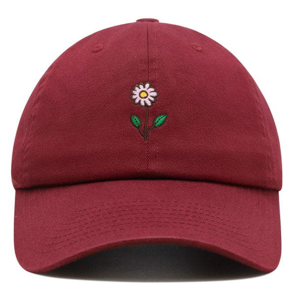 Flower Premium Dad Hat Embroidered Baseball Cap Flower Pink