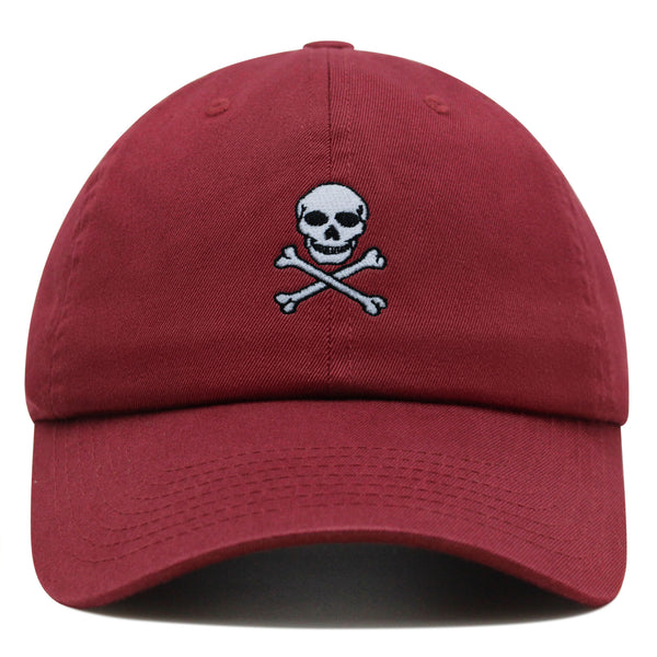 Pirate Skull Premium Dad Hat Embroidered Baseball Cap Scary Grunge