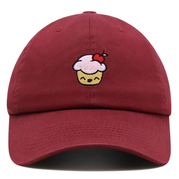 Happy Cupcake Premium Dad Hat Embroidered Baseball Cap Muffin Sweet