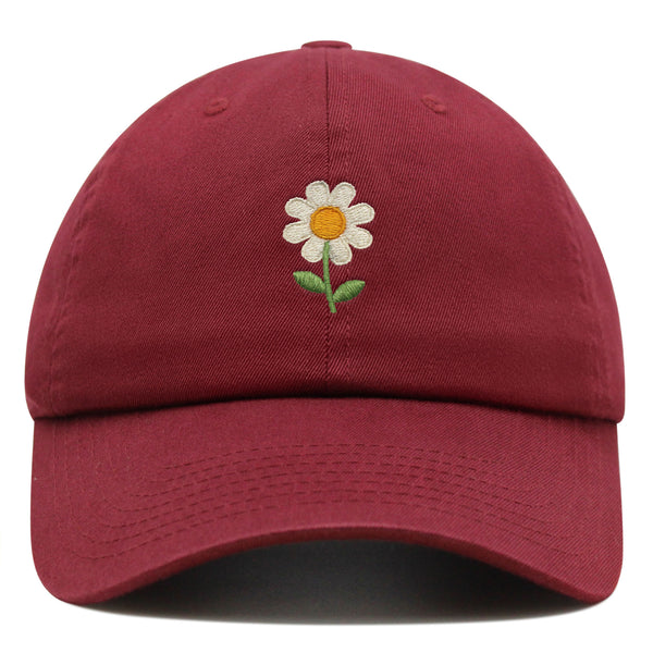 Chamomile Flower Premium Dad Hat Embroidered Baseball Cap Floral