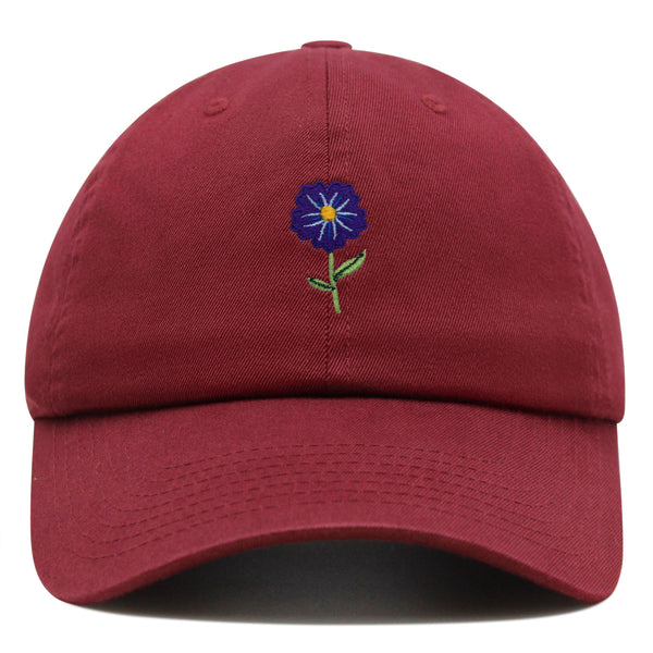 Flower Premium Dad Hat Embroidered Baseball Cap Floral Purple