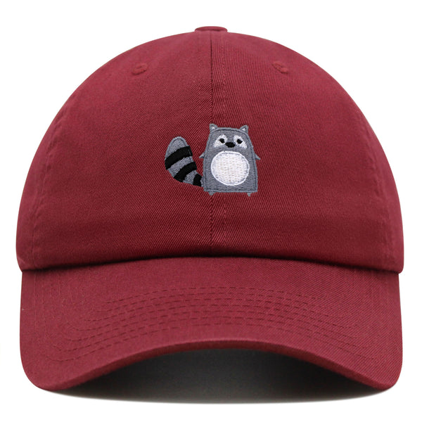 Racoon Premium Dad Hat Embroidered Baseball Cap Cute Zoo