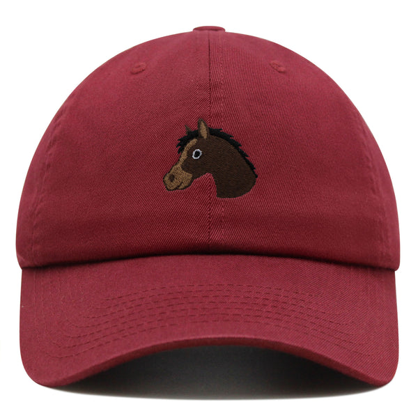 Horse Head Premium Dad Hat Embroidered Baseball Cap Cowboy Zoo