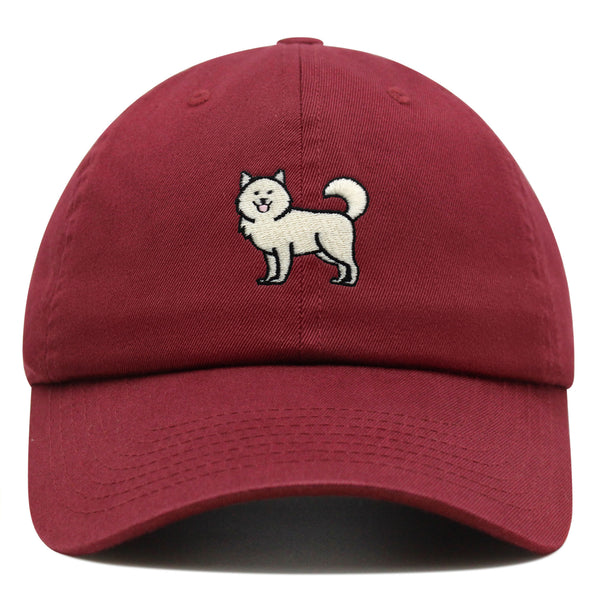 Samoyed Premium Dad Hat Embroidered Baseball Cap Dog Puppy