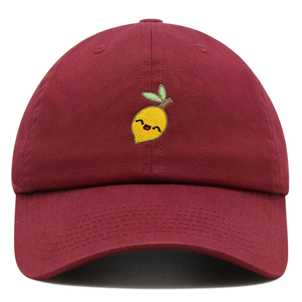 Lemon Premium Dad Hat Embroidered Baseball Cap Vegan Vegetable