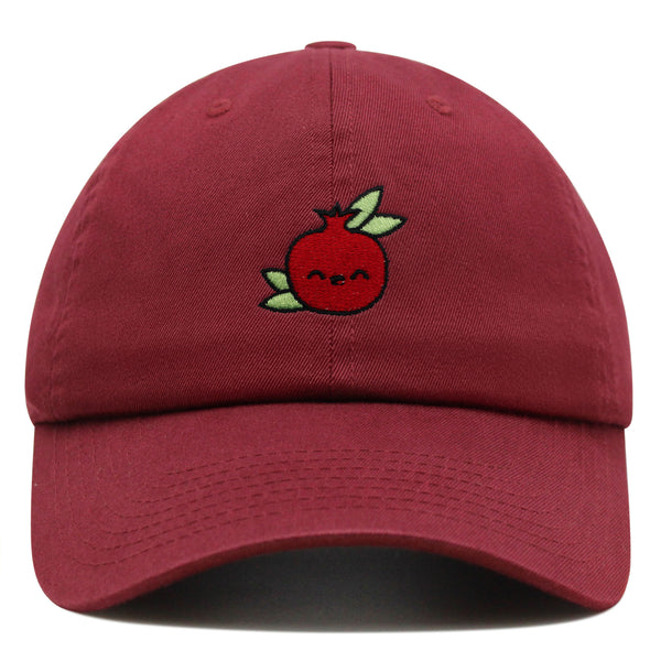 Pomegranate Premium Dad Hat Embroidered Baseball Cap Vegan Fruit Garnet