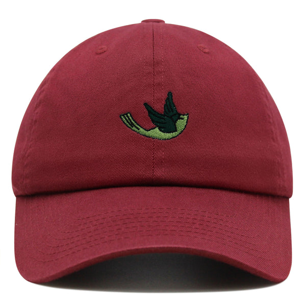 Green Bird Premium Dad Hat Embroidered Baseball Cap Nature Animal