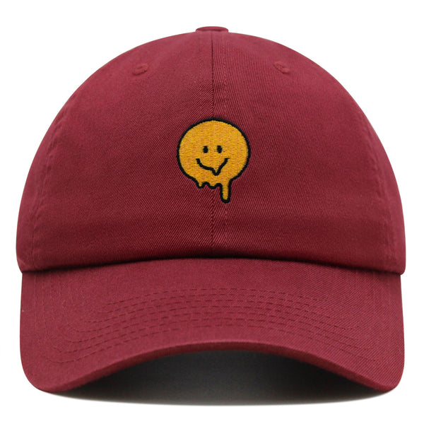 Melted Smile Premium Dad Hat Embroidered Baseball Cap Sad Face