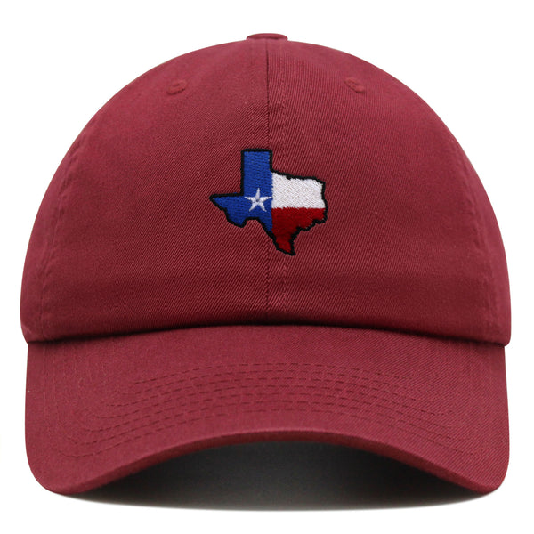 Texas Premium Dad Hat Embroidered Baseball Cap Map Flag