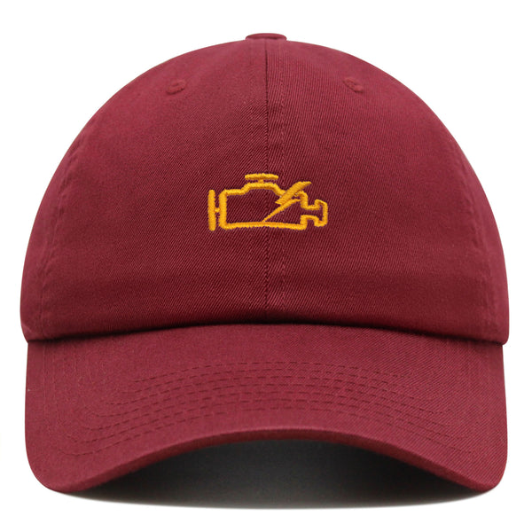 Check Engine Light Premium Dad Hat Embroidered Baseball Cap Car Racer