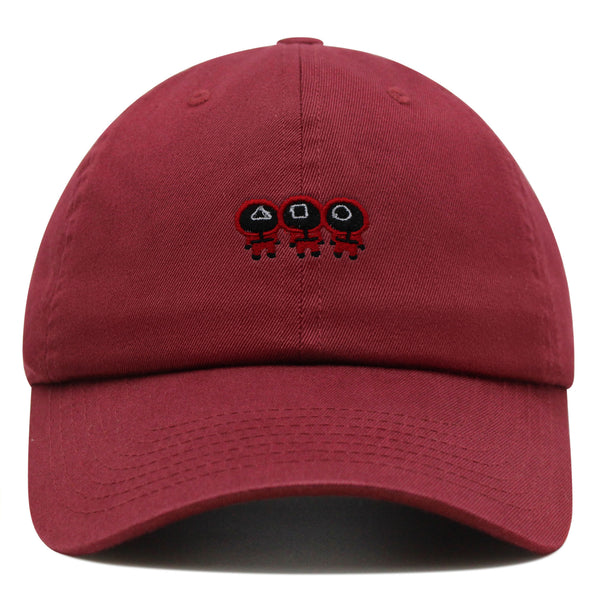 Squid Character Premium Dad Hat Embroidered Baseball Cap Game Red Uniform