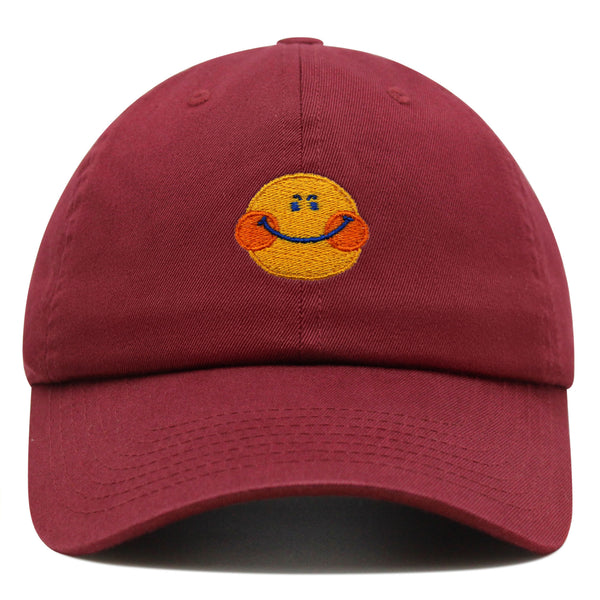 Smile Premium Dad Hat Embroidered Baseball Cap Emoji Smiling Face