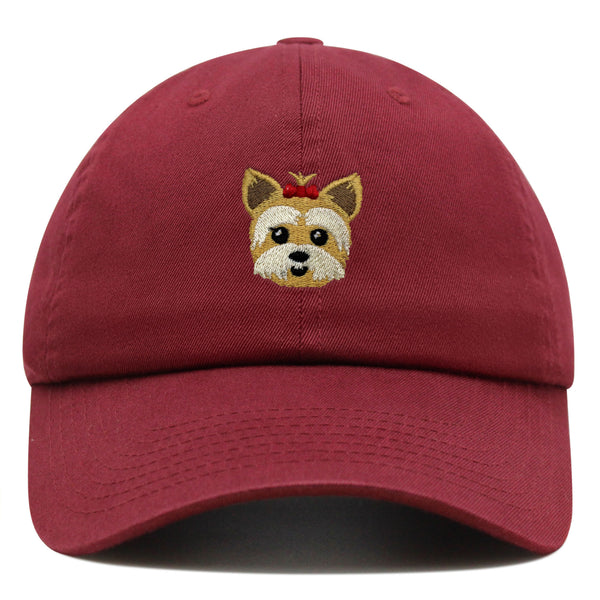 Yorkshire Terrier Premium Dad Hat Embroidered Baseball Cap Puppy Yorkie