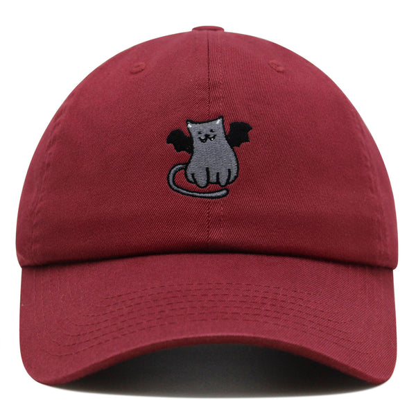 Bat-cat Premium Dad Hat Embroidered Baseball Cap Cat Kitty