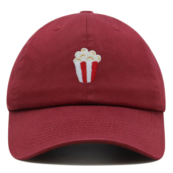 Popcorn Premium Dad Hat Embroidered Baseball Cap Theater Foodie