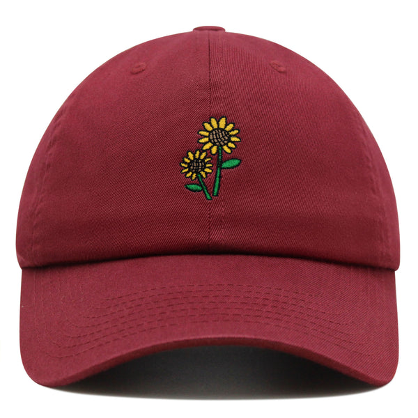 Sunflowers Premium Dad Hat Embroidered Baseball Cap Flower Floral