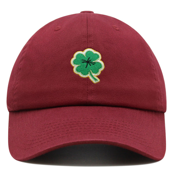 Clover Premium Dad Hat Embroidered Baseball Cap Lucky Plant