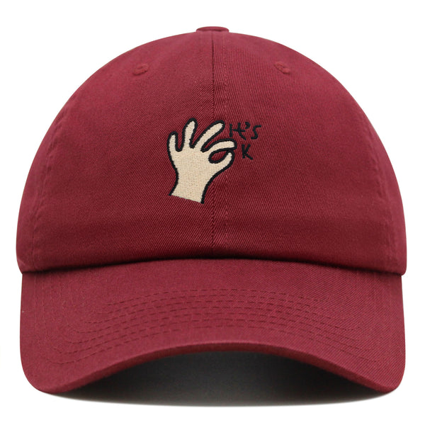 Hand Sign Premium Dad Hat Embroidered Baseball Cap OK