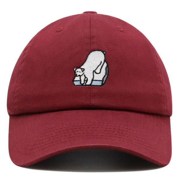 Polar Bear Premium Dad Hat Embroidered Baseball Cap Coke Soda