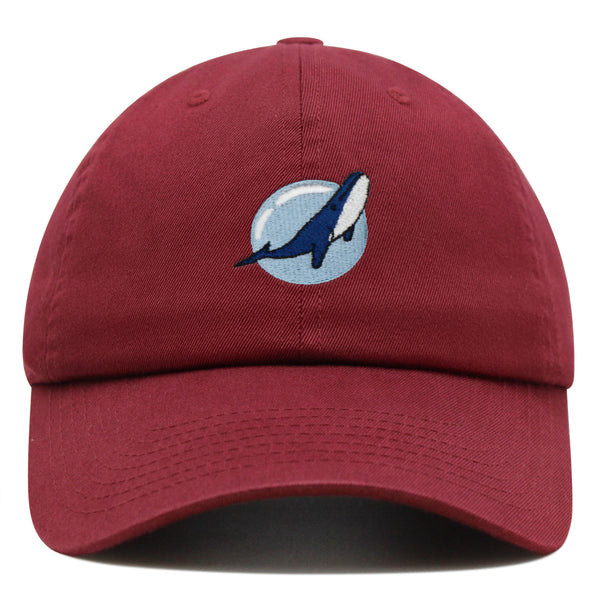 Whale Premium Dad Hat Embroidered Baseball Cap Fishing Nature