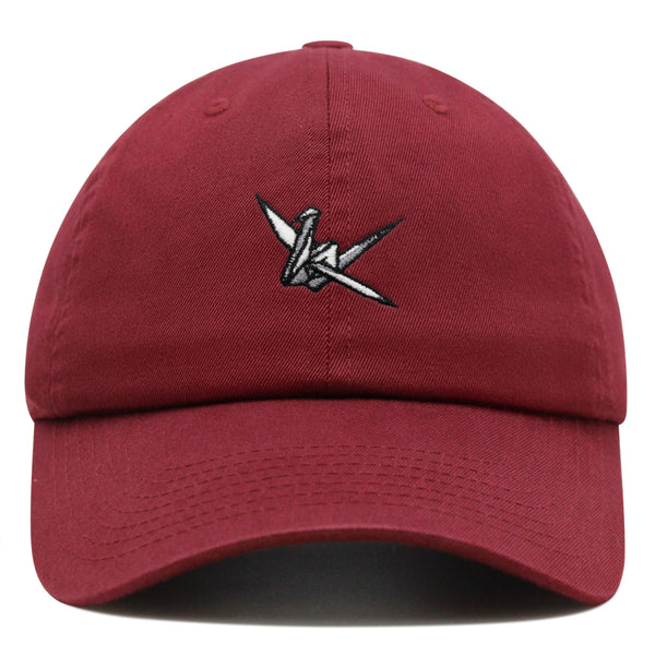 Origami Crane Premium Dad Hat Embroidered Baseball Cap Paper Swan