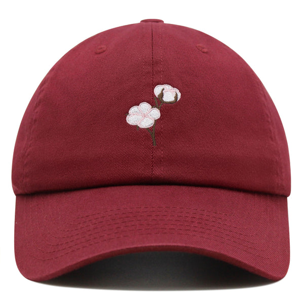 Cotton Flower Premium Dad Hat Embroidered Baseball Cap Tree