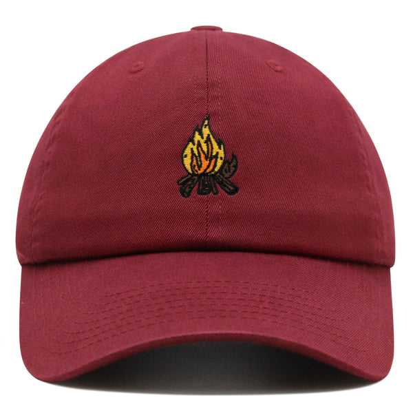 Camp Fire Premium Dad Hat Embroidered Baseball Cap Wood Pit