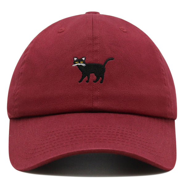 Black Cat Premium Dad Hat Embroidered Baseball Cap Cute Kitty