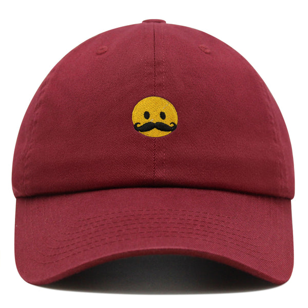 Mustache Emoji Premium Dad Hat Embroidered Baseball Cap Funny