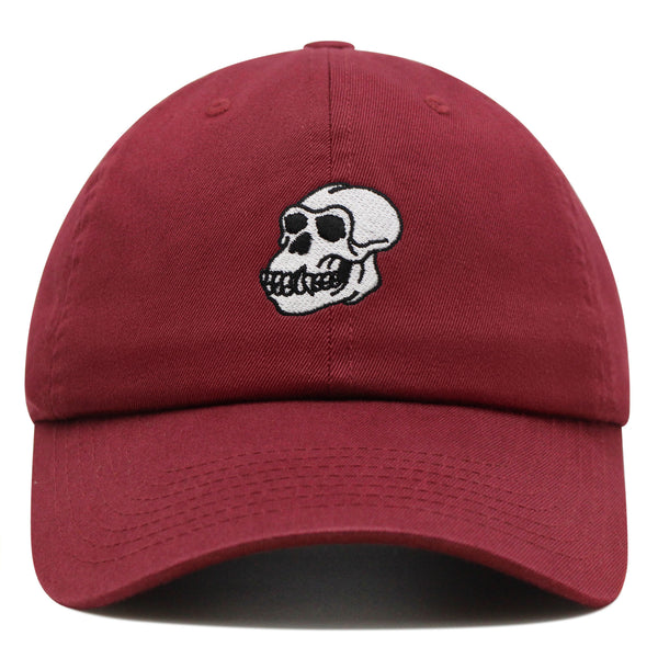 Gorilla Skull Premium Dad Hat Embroidered Baseball Cap Skelton