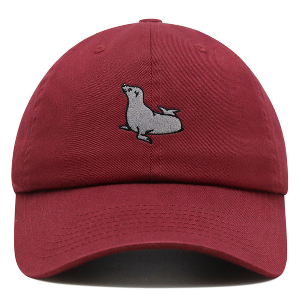 Seal Premium Dad Hat Embroidered Baseball Cap Fishing Pier