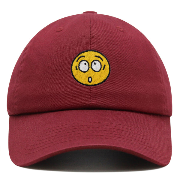 Surprised Face Emoji Premium Dad Hat Embroidered Baseball Cap Silly