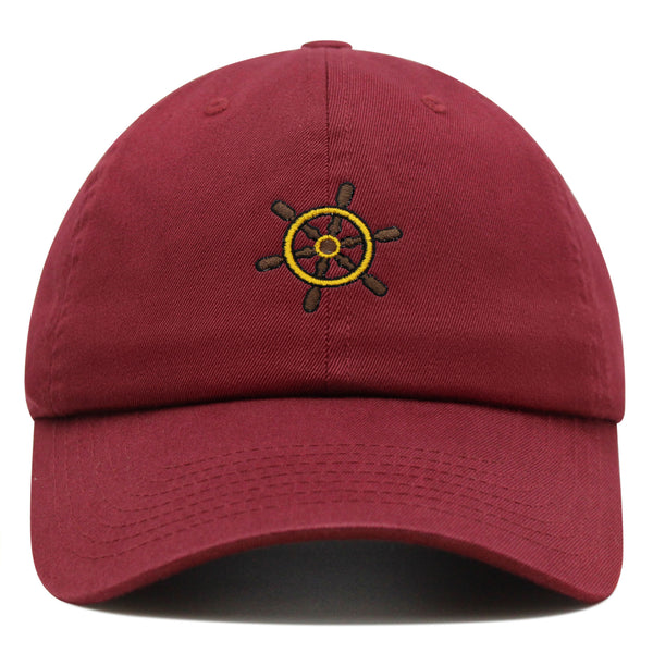 Ship Wheel Premium Dad Hat Embroidered Baseball Cap Boat