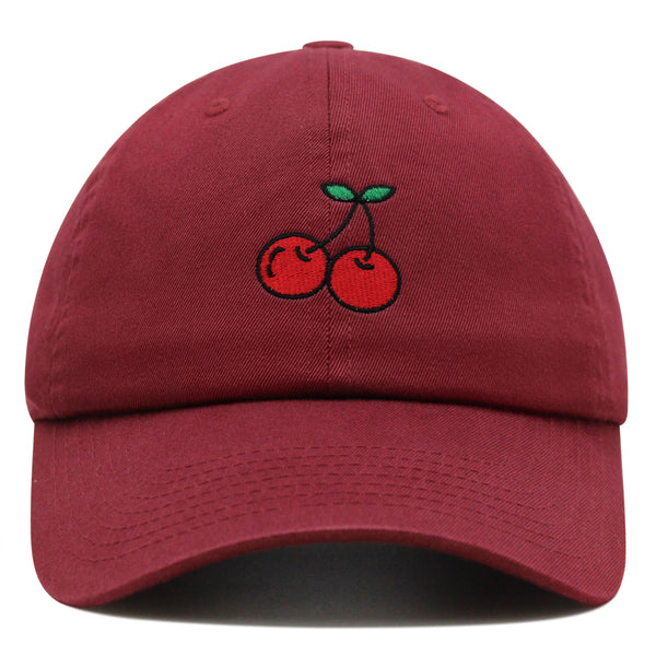 Cherries Premium Dad Hat Embroidered Baseball Cap Fruit