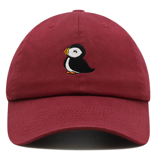 Puffin Premium Dad Hat Embroidered Baseball Cap Cute Bird