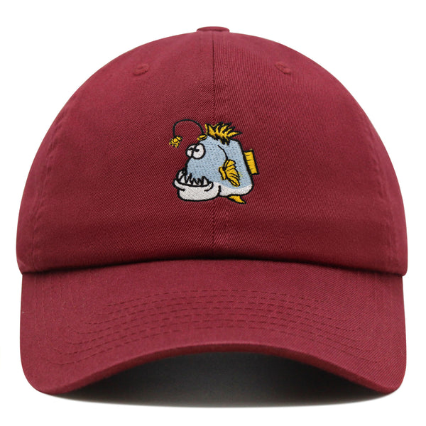 Angler Fish Premium Dad Hat Embroidered Baseball Cap Funny